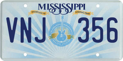 MS license plate VNJ356