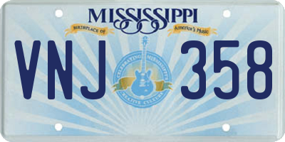 MS license plate VNJ358