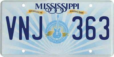 MS license plate VNJ363