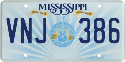 MS license plate VNJ386