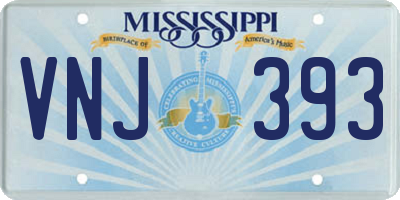 MS license plate VNJ393
