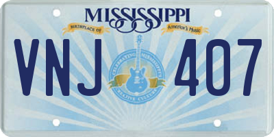 MS license plate VNJ407