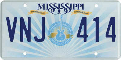 MS license plate VNJ414