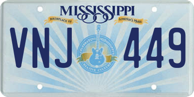 MS license plate VNJ449