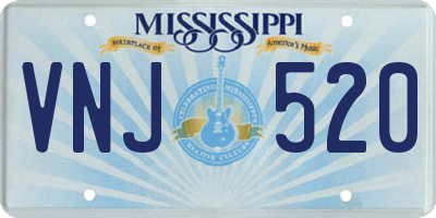 MS license plate VNJ520
