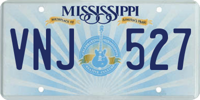 MS license plate VNJ527