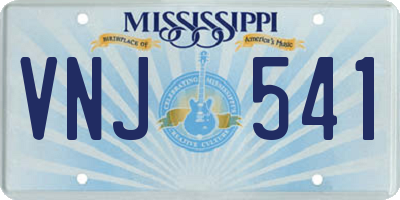 MS license plate VNJ541