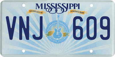 MS license plate VNJ609