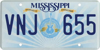 MS license plate VNJ655