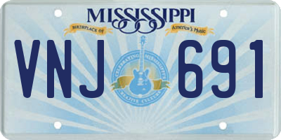 MS license plate VNJ691