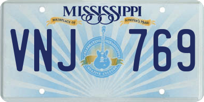 MS license plate VNJ769
