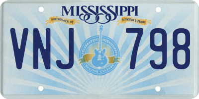 MS license plate VNJ798