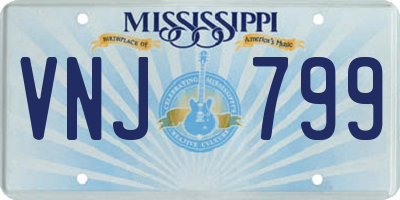 MS license plate VNJ799