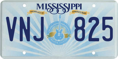 MS license plate VNJ825
