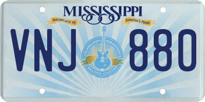 MS license plate VNJ880