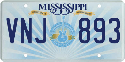 MS license plate VNJ893
