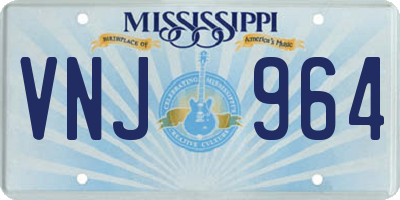 MS license plate VNJ964