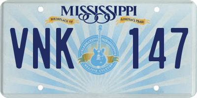 MS license plate VNK147