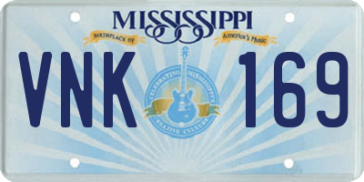 MS license plate VNK169