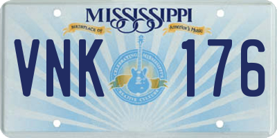 MS license plate VNK176