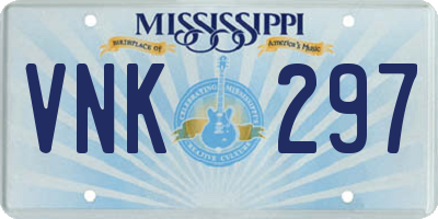MS license plate VNK297