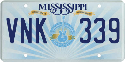 MS license plate VNK339