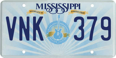 MS license plate VNK379