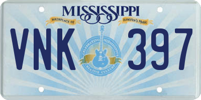 MS license plate VNK397