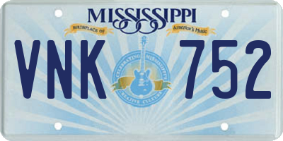 MS license plate VNK752
