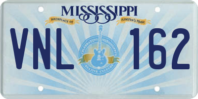 MS license plate VNL162