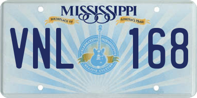 MS license plate VNL168
