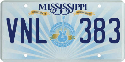 MS license plate VNL383