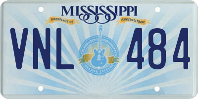 MS license plate VNL484