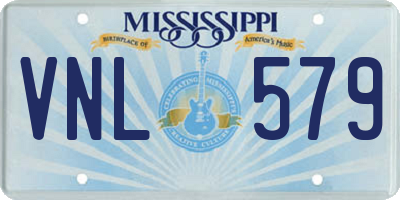 MS license plate VNL579