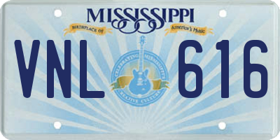 MS license plate VNL616