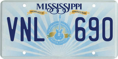 MS license plate VNL690