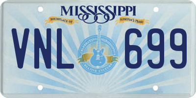 MS license plate VNL699