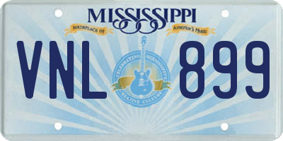 MS license plate VNL899