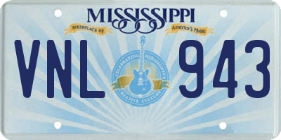MS license plate VNL943