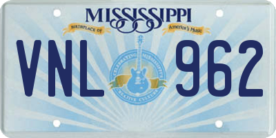 MS license plate VNL962
