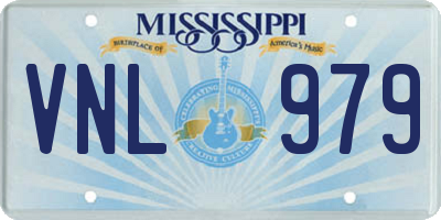 MS license plate VNL979