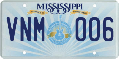 MS license plate VNM006