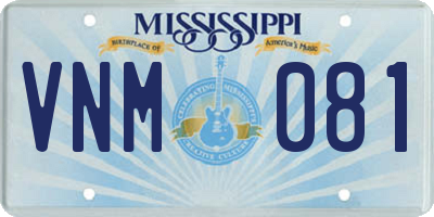MS license plate VNM081