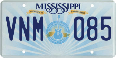 MS license plate VNM085