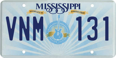 MS license plate VNM131