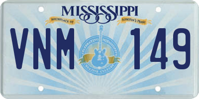 MS license plate VNM149