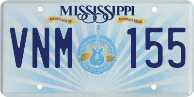 MS license plate VNM155