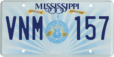 MS license plate VNM157