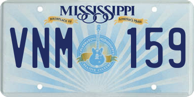MS license plate VNM159