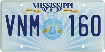 MS license plate VNM160